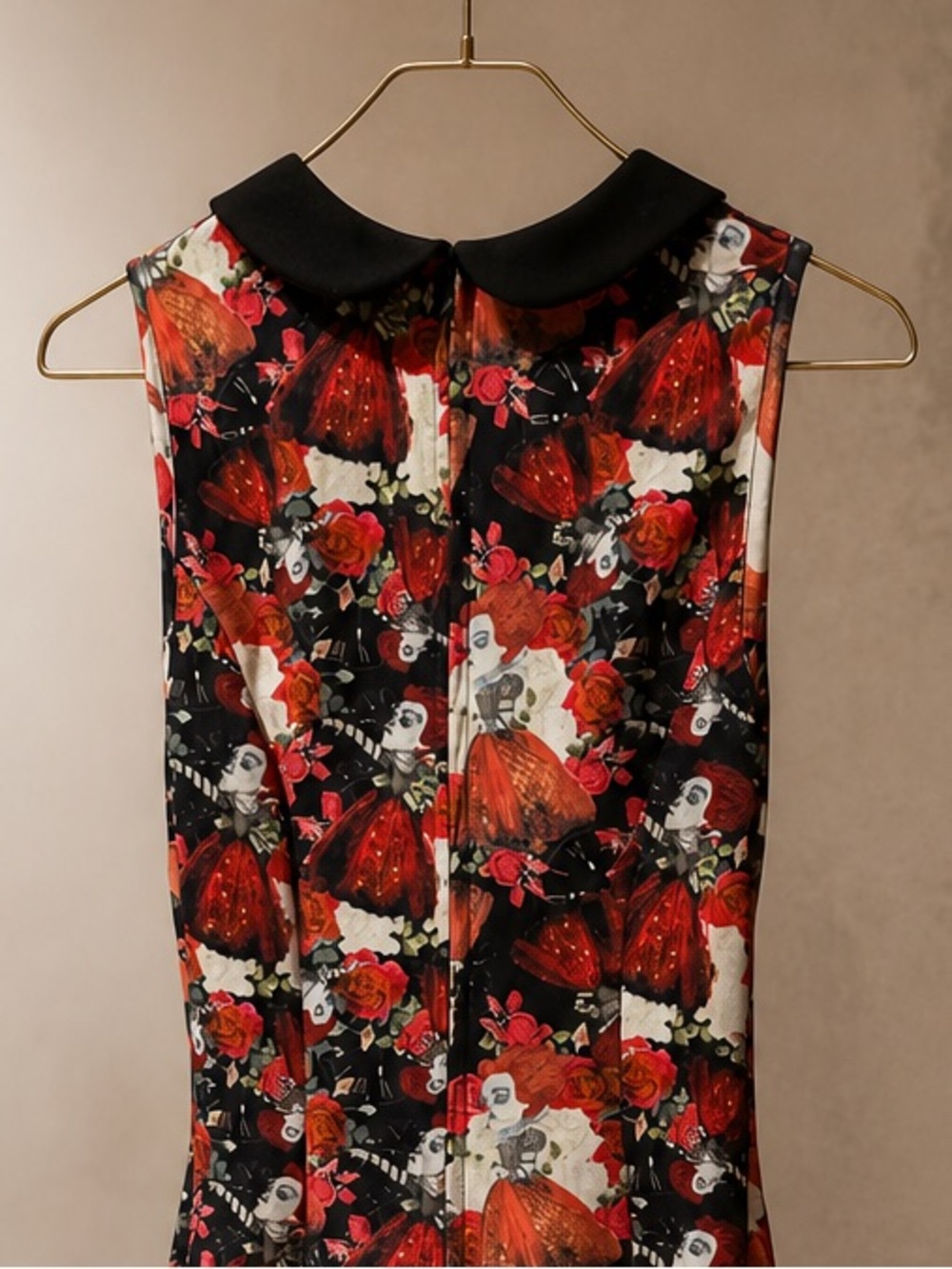 Disney Alice Through The Looking Glass Skater Dress XS Peter Pan Collar - Picture 5 of 8